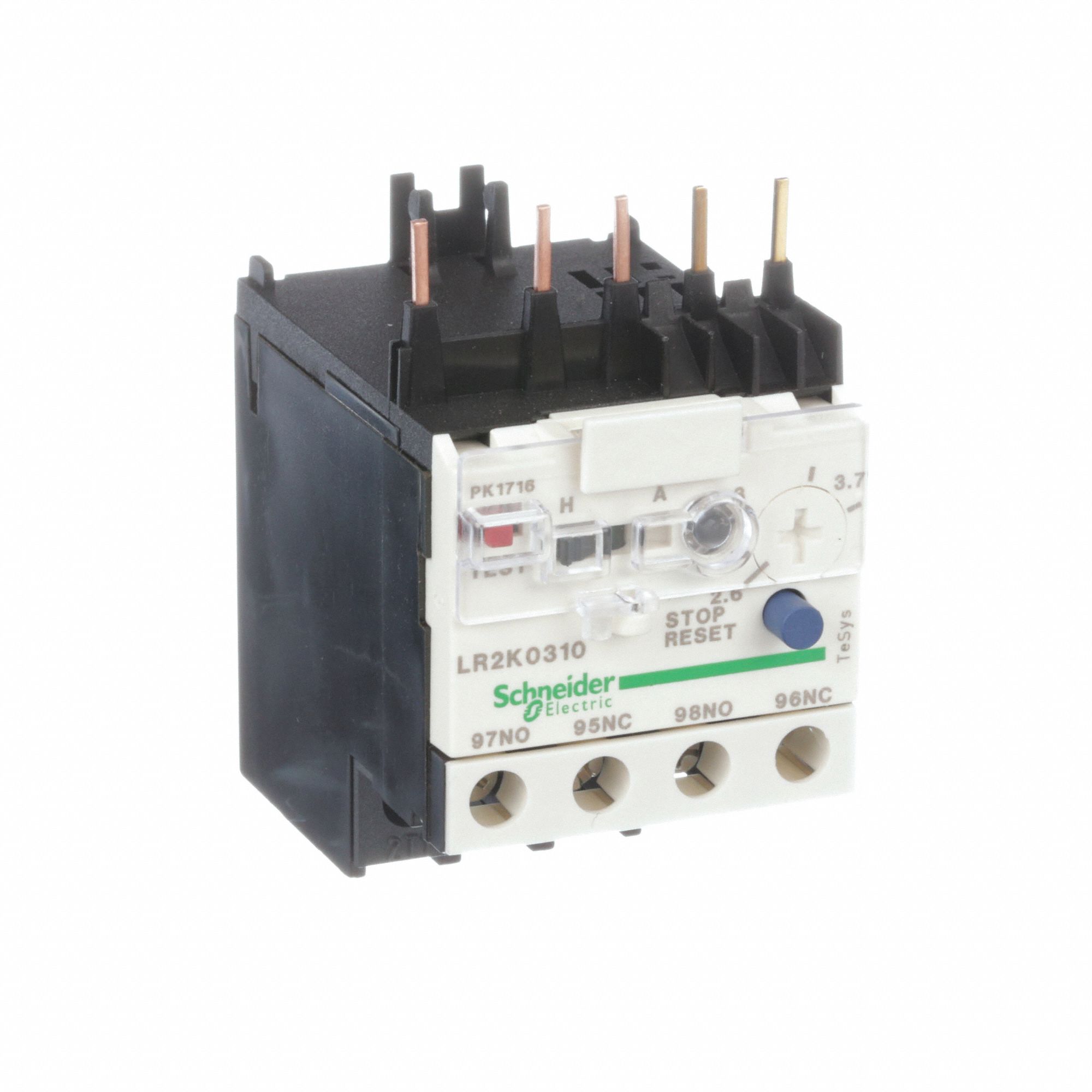 Overload Relay: Thermal Protection, 3 Poles, 1NO/1NC, Phase Loss Sensitivity