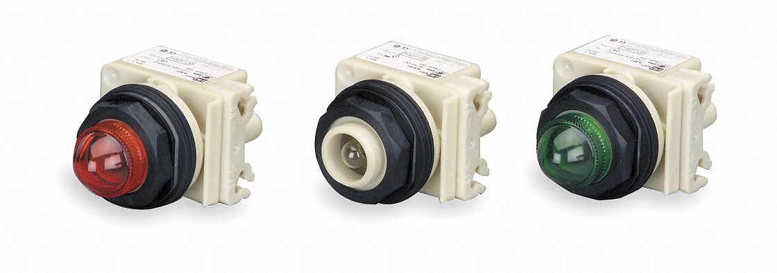 Pilot Light: 30 mm Panel Mounting Size, No Lens Included, Incandescent