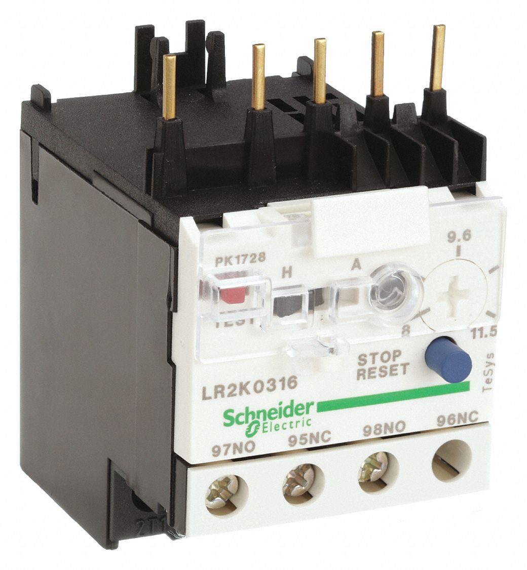 Overload Relay: Thermal Protection, 3 Poles, 1NO/1NC, Phase Loss Sensitivity, 8 A – 11.5 A