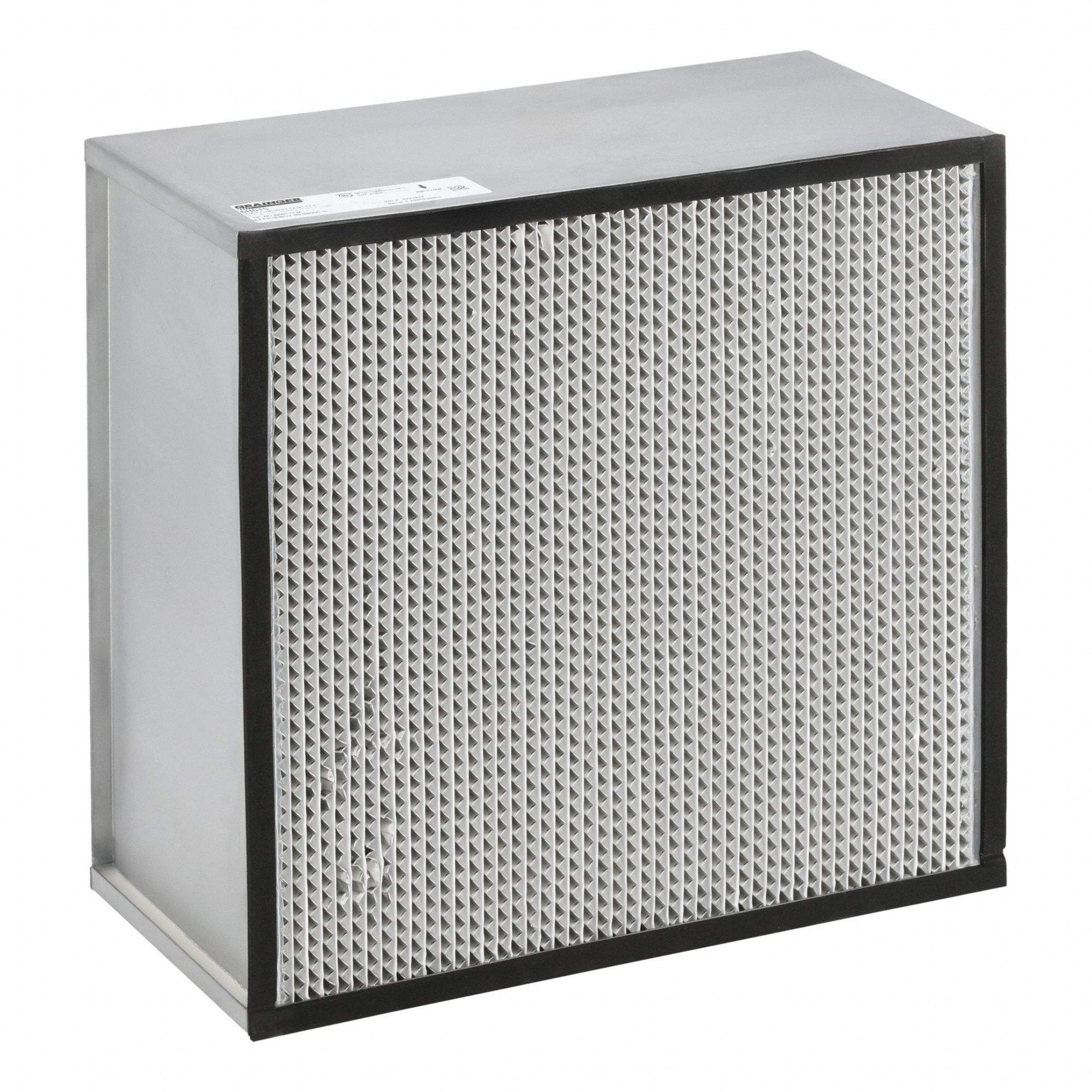 HEPA Air Filter: 24 in x 24 in x 12 in, 95% Filter Efficiency, Downstream Face