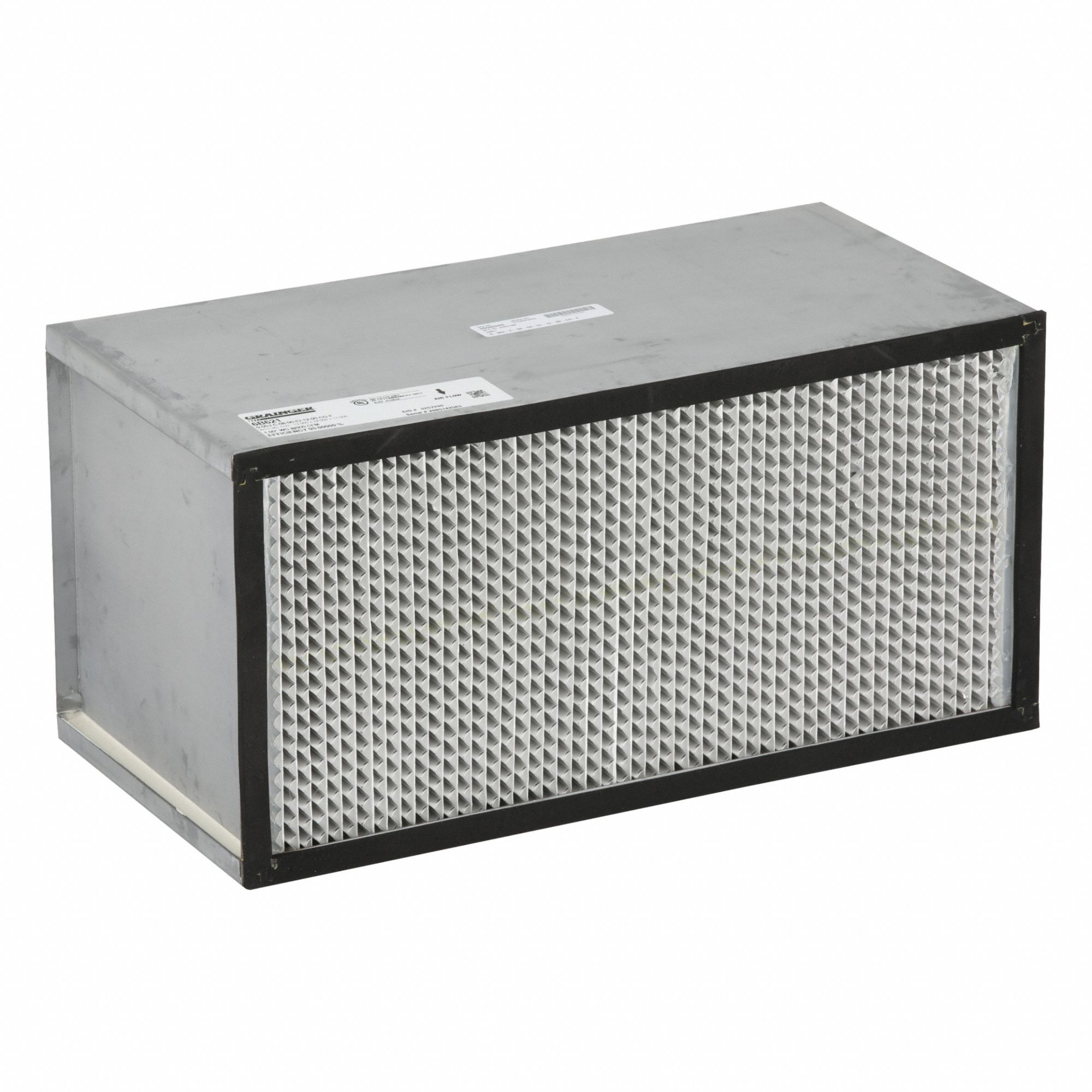 HEPA Air Filter: 12 in x 24 in x 12 in, 95% Filter Efficiency, Downstream Face