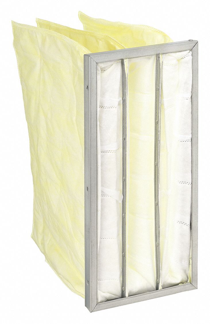 24x12x22 Nominal Filter Size, Yellow, Pocket Air Filter 6B6686B668 Grainger