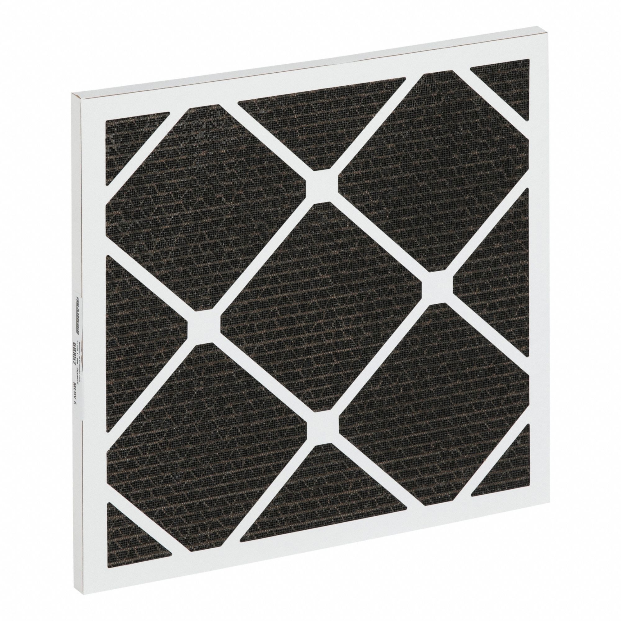 Odor Removal Non-Pleated Air Filter: 24 in x 24 in x 1 in, Activated Carbon, 60% CCL4 Activity