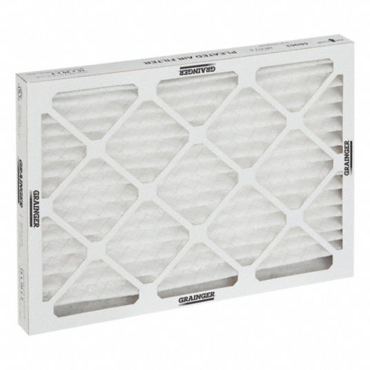 GRAINGER, 15 in x 20 in x 2 in, MERV 8, Pleated Air Filter - 6B963