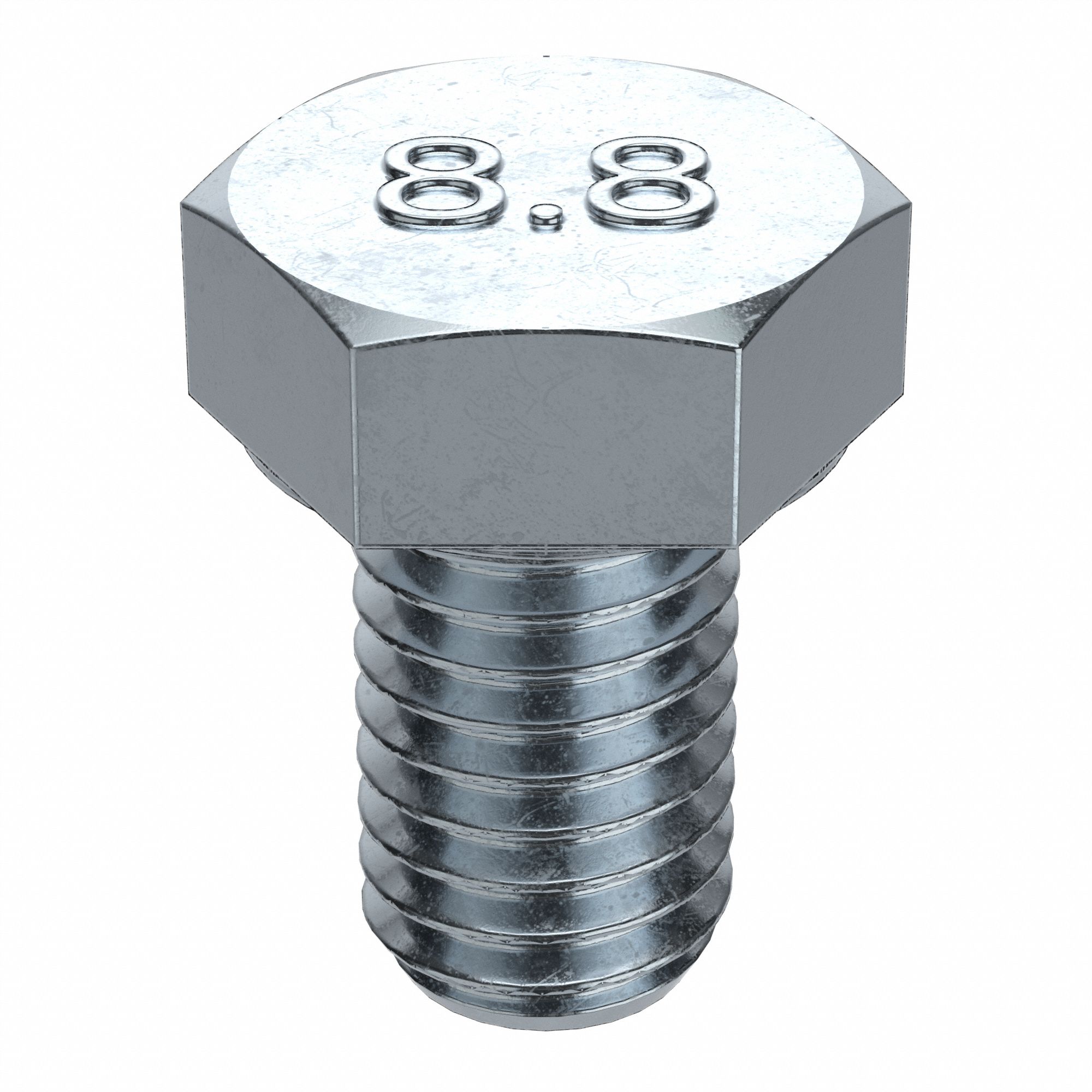 HEX HEAD CAP SCREW, STEEL, CLASS 8.8, ZINC PLATED, M12-1.50, FINE, 20MM L, 25 PK