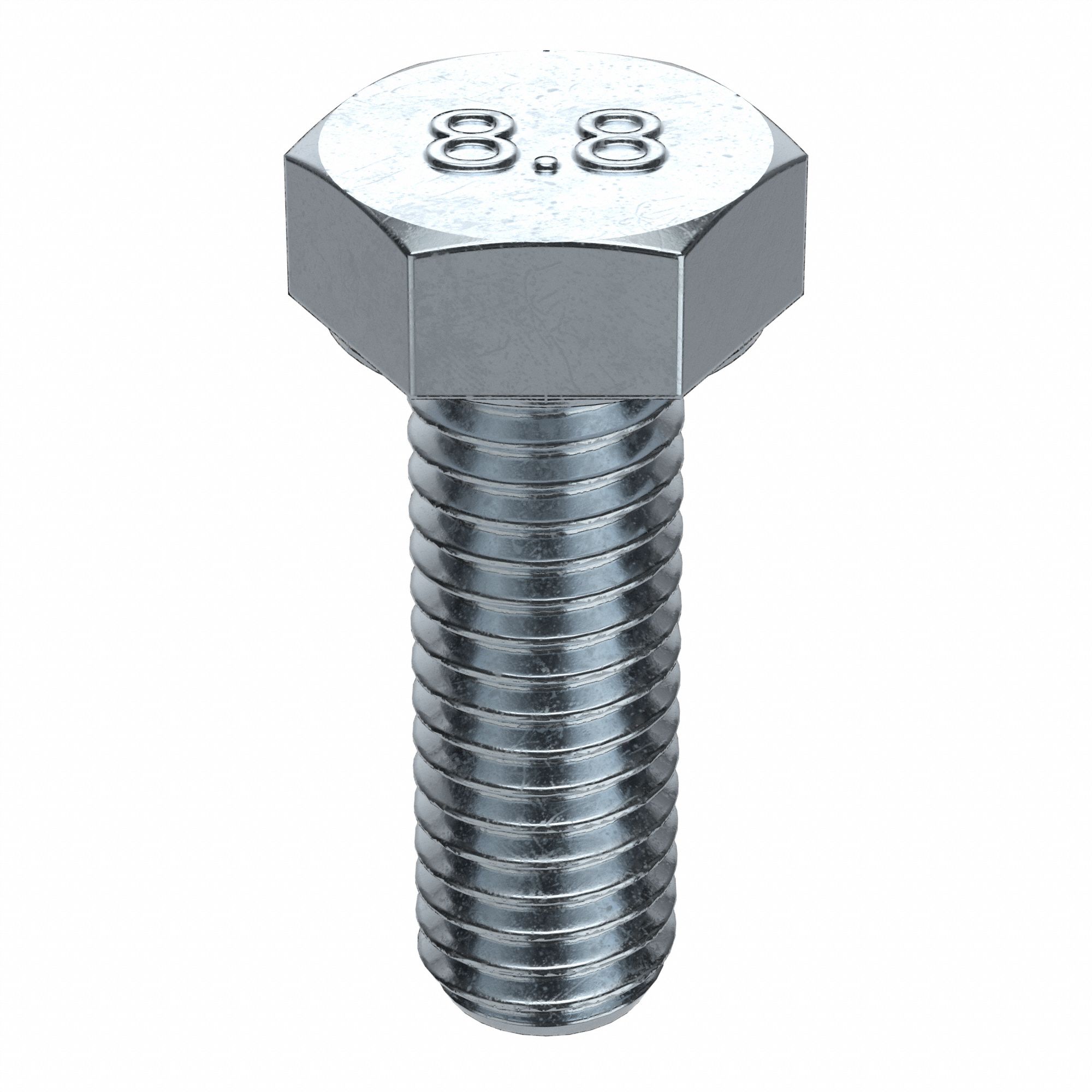 HEX HEAD CAP SCREW, STEEL, CLASS 8.8, ZINC PLATED, M12-1.50, FINE, 35MM L, 25 PK