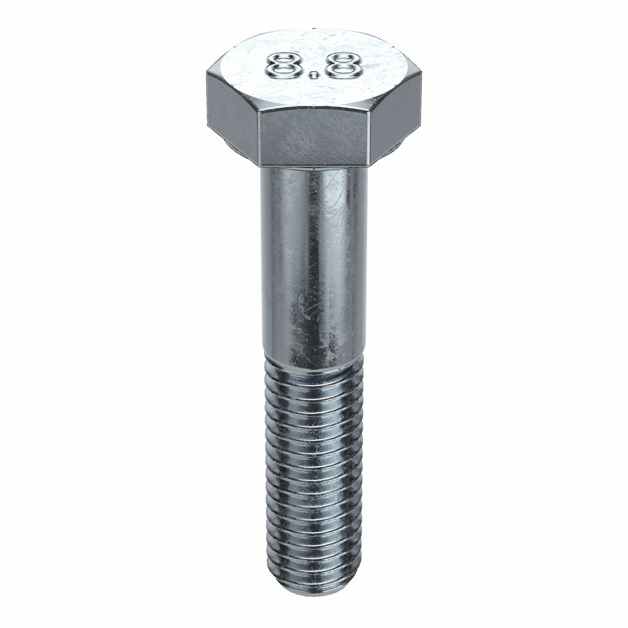 HEX HEAD CAP SCREW, STEEL, CLASS 8.8, ZINC PLATED, M12-1.50, FINE, 60MM L, 10 PK