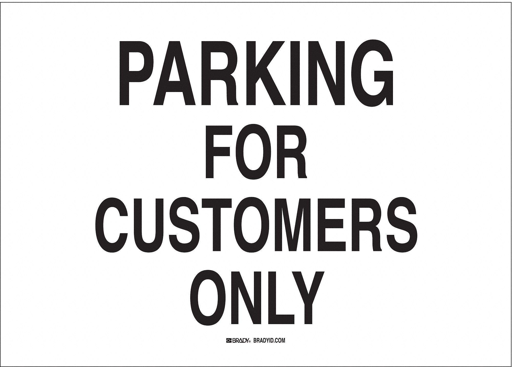 Customer Parking Sign, 10" x 14"