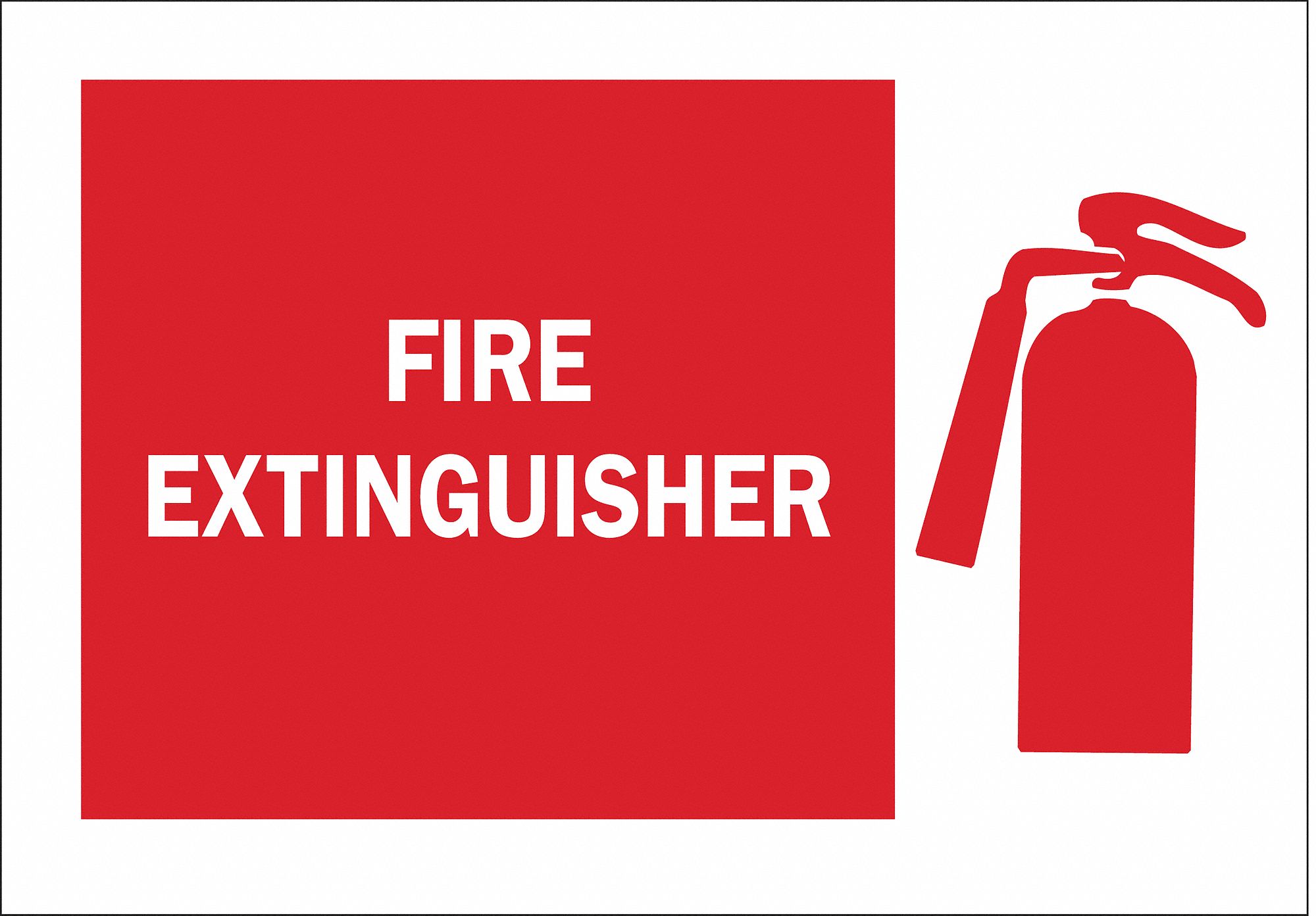 FIRE EQUIPMENT SIGN, NO HEADER, PLASTIC, 10 IN X 14 IN, WITH MOUNTING HOLES, NOT RETROREFLECTIVE
