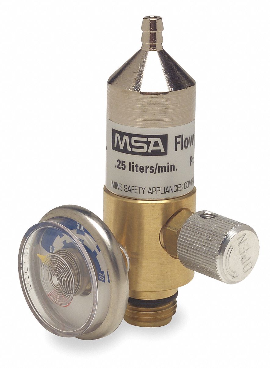 MSA Gas Regulator, Flow Rate 0.25 lpm 6BU75467895 Grainger