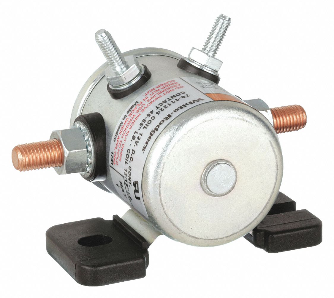 DC POWER SOLENOID, 150 A CURRENT RATING, 24 V DC COIL VOLT, SPST-NO, 4 TERMINALS, CONTINUOUS