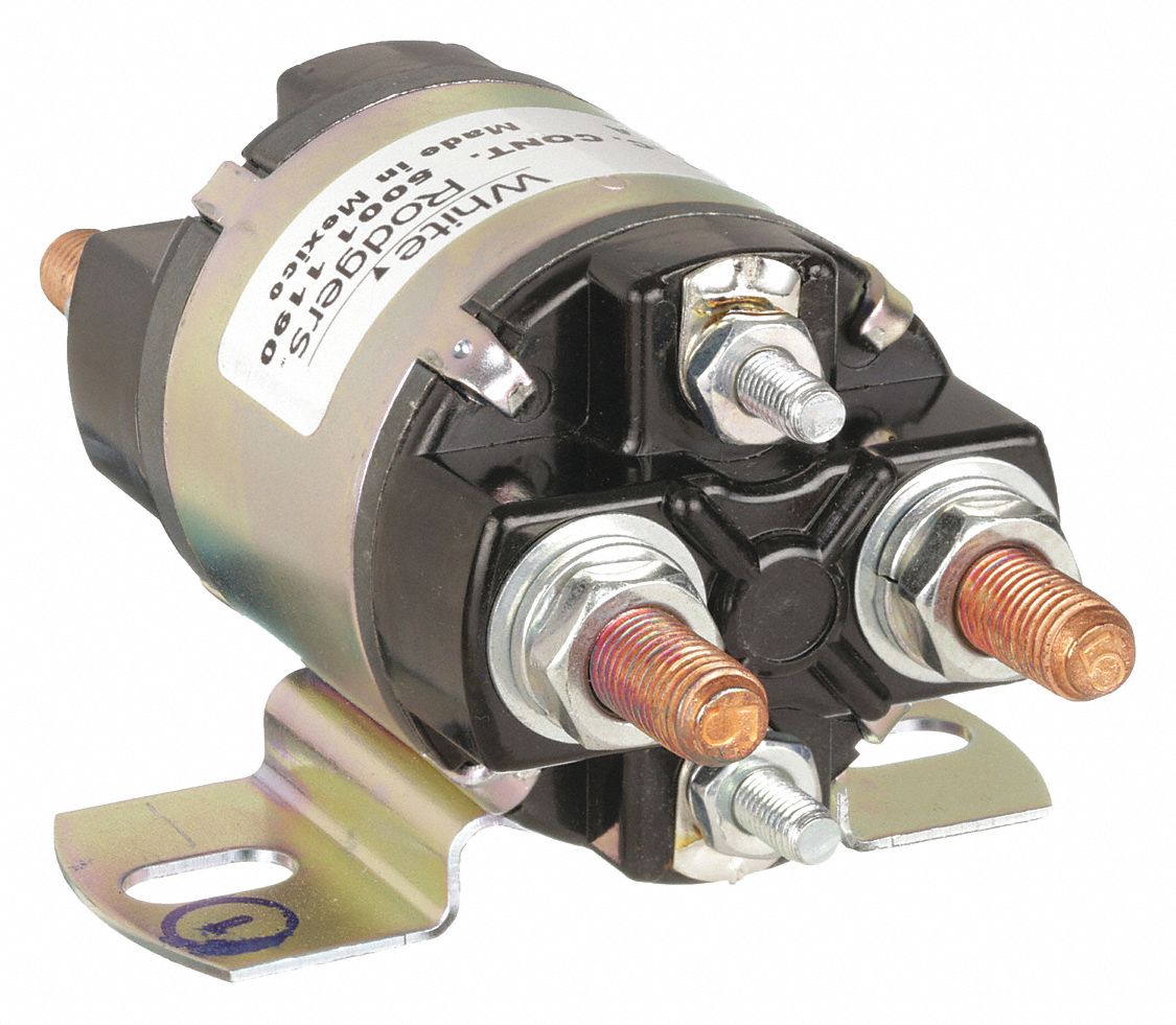 DC Power Solenoid: 150 A Current Rating, 12 V DC Coil Volt, SPDT, 6 Terminals, Continuous