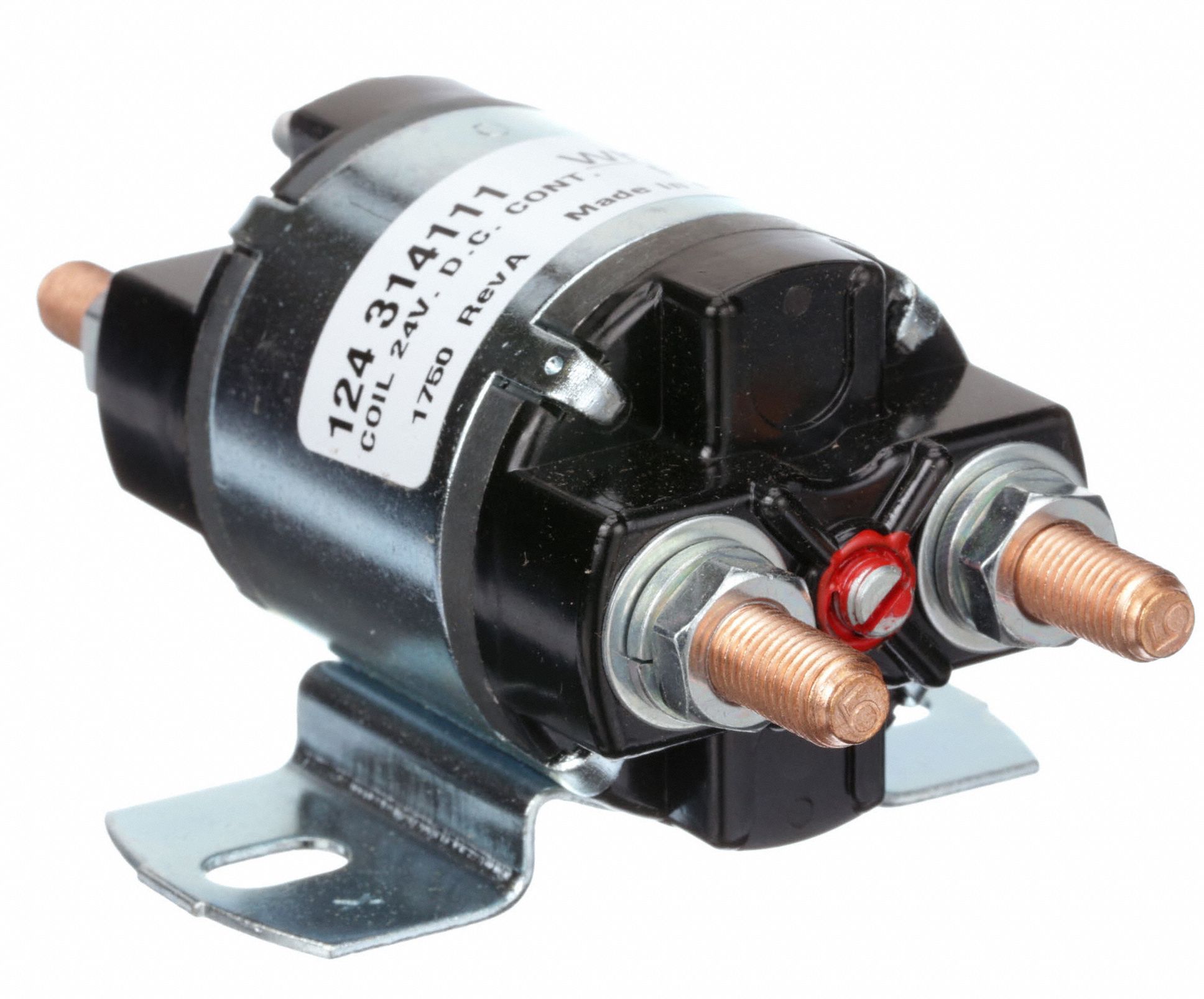 WHITERODGERS DC Power Solenoid, 24 V DC Coil Voltage DC, 100/50 Amps