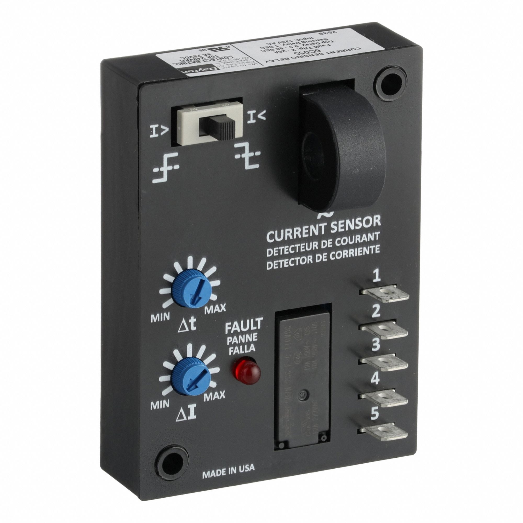 DAYTON, Surface Mounted, 10 A Current Rating, Adjustable Current ...