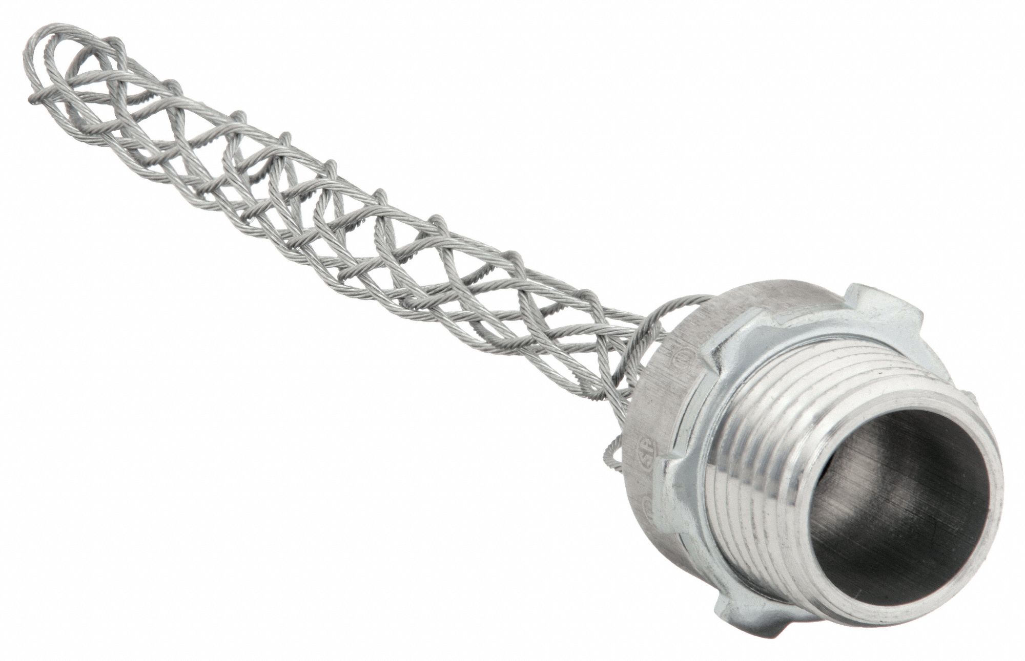 Dust Tight Cord Connector with Strain Relief: Straight, Aluminum, 1/2 in  MNPT, 0.32 in to 0.43 in