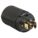 MIDGET LOCKING PLUG, ML2-15P, 125V AC, 15 A, 2 POLES, BLACK, SCREW TERMINALS