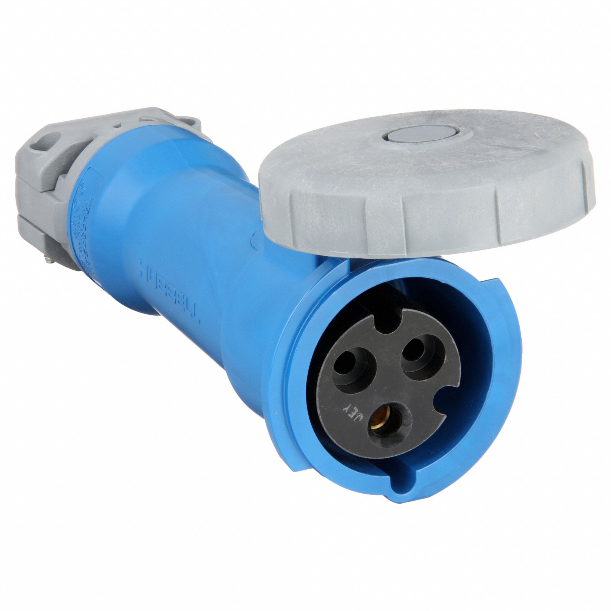 WATERTIGHT PIN AND SLEEVE CONNECTOR, 30 A, 250V AC, 3 HORSEPOWER RATING, IEC GROUNDING