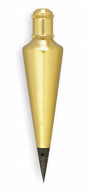 PLUMB BOB,BRASS,8 OZ