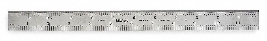 MITUTOYO Steel Rule, Rigid, 12 In, 32/64/10/100ths - 6C306|182-123 ...