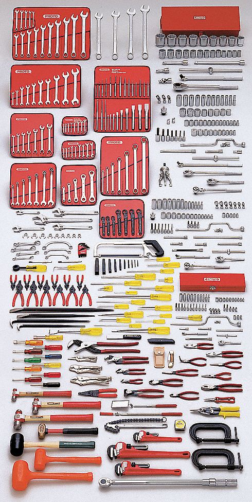 MASTER TOOL SET, 453 TOTAL PIECES, SAE, 1/4 IN/3/8 IN/1/2 IN/3/4 IN SOCKET DRIVE SIZE