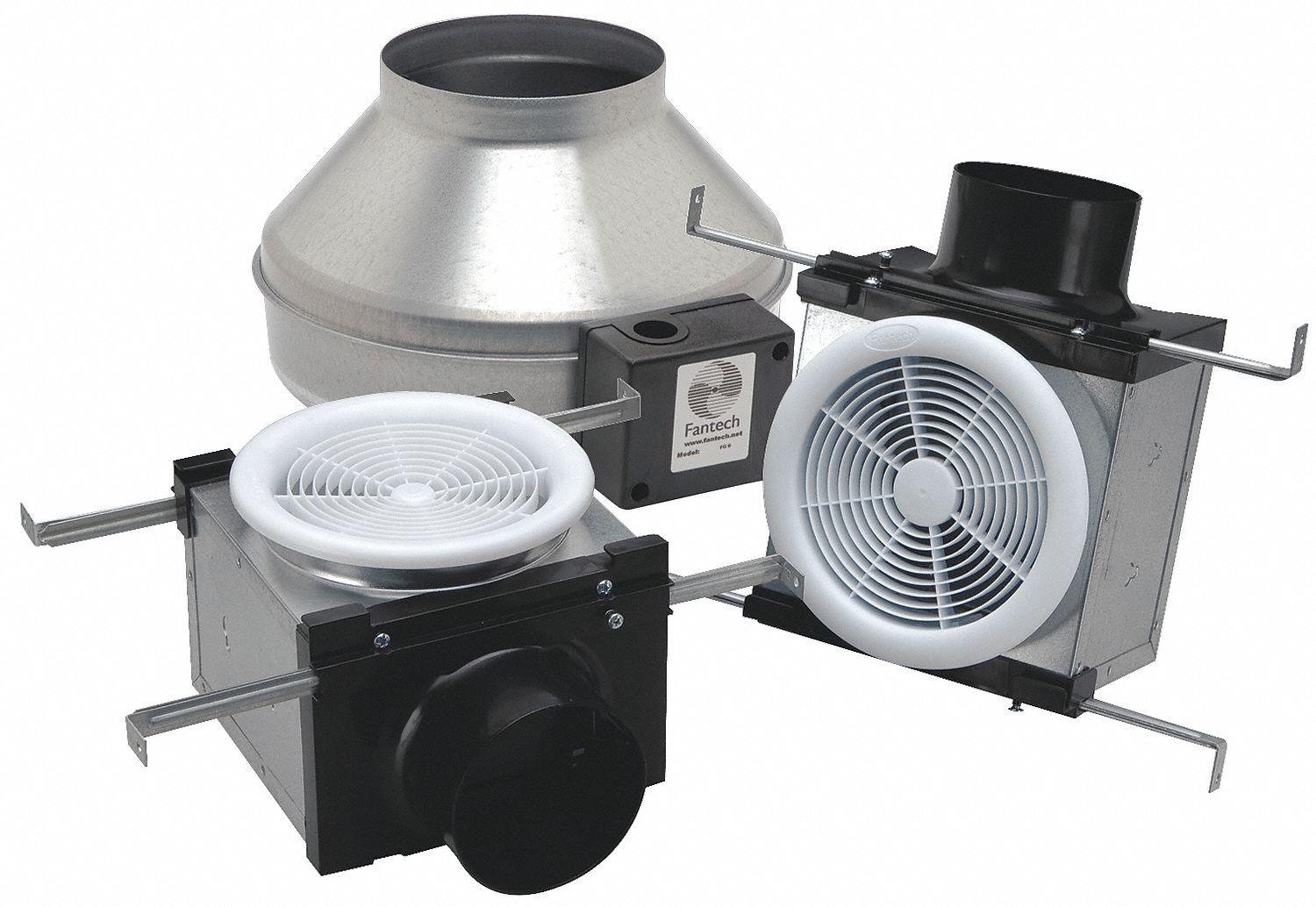 EXHAUST FAN KIT,8 IN. L,GALVANIZED