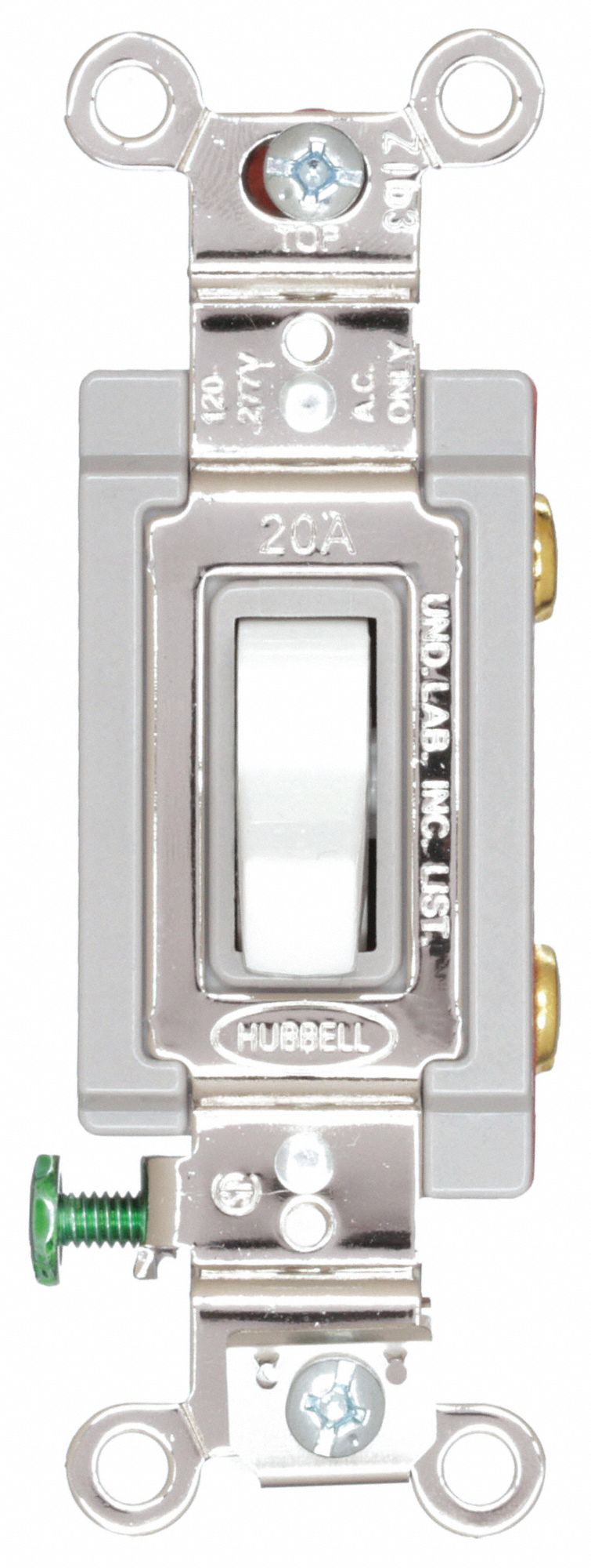 Toggle Switch, Single Pole, Wall Switch 6C541HBL1221W Grainger