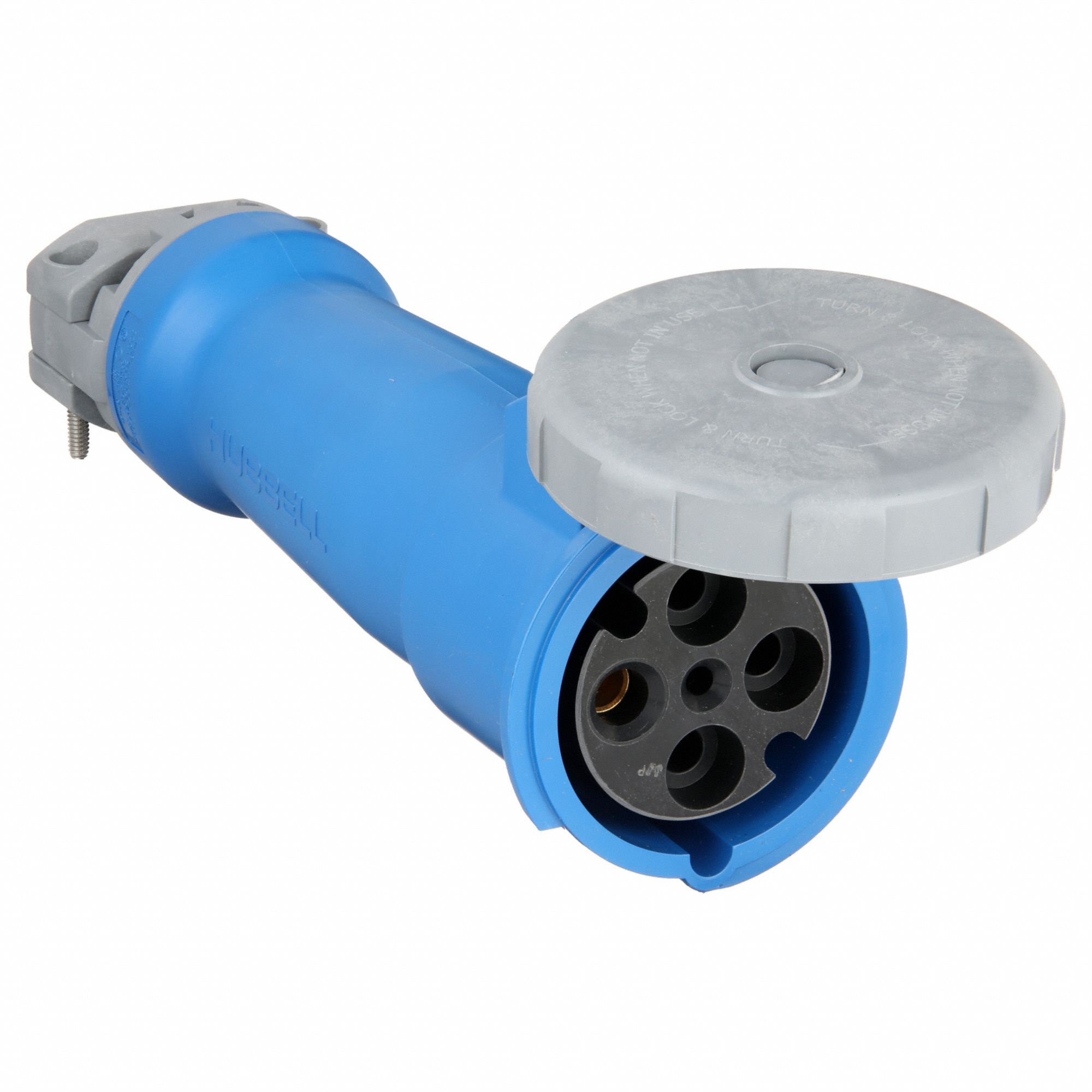 Watertight Pin and Sleeve Connector: 100 A, 250V AC, 15 hp Horsepower Rating, IEC Grounding