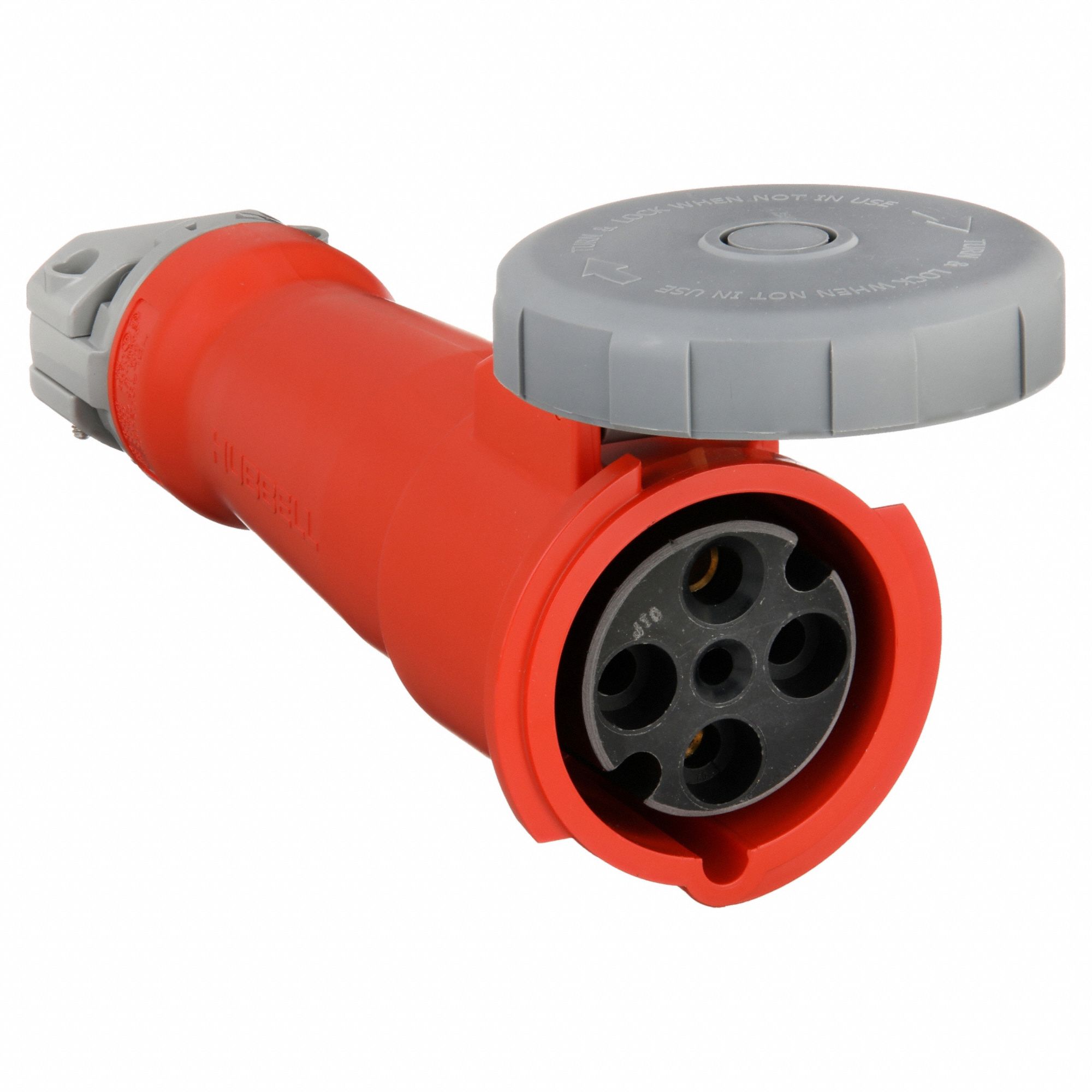 WATERTIGHT PIN AND SLEEVE CONNECTOR, 60 A, 125/250V AC, 3 HORSEPOWER RATING, IEC GROUNDING