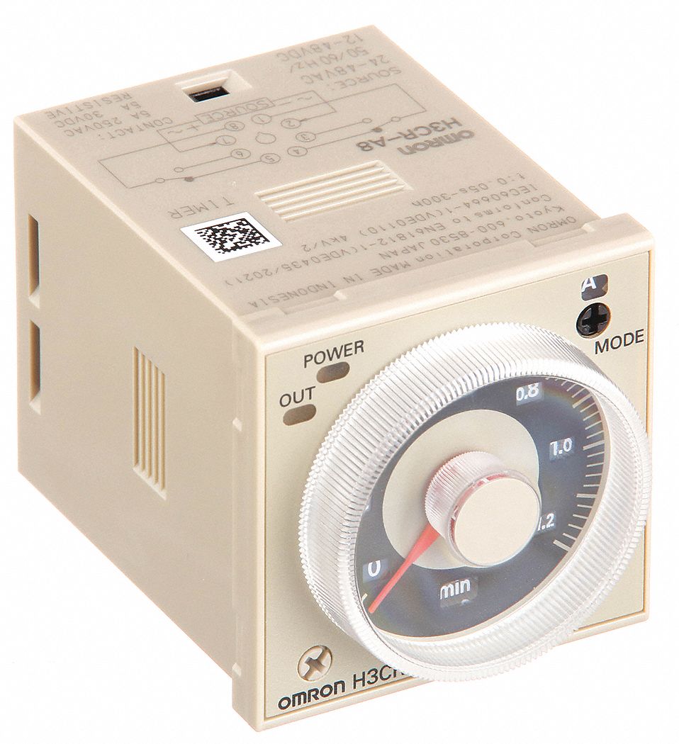 OMRON Multi-Function Time Delay Relay: Surface Relay Mounting, 12 to 48V  DC/24 to 48V AC