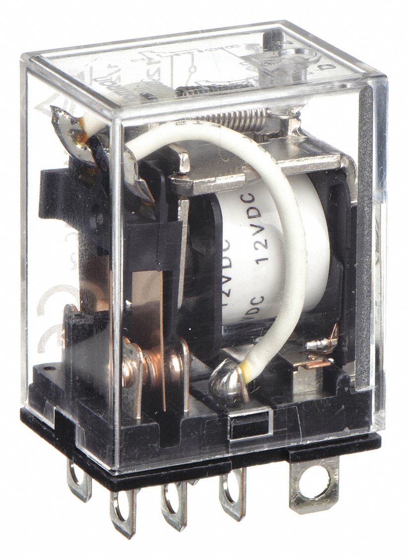GENERAL PURPOSE RELAY, SOCKET MOUNTED, 10 A CURRENT RATING, 12V DC, 8 PINS/TERMINALS, DPDT