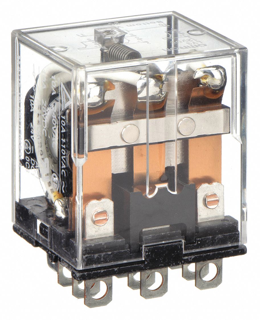 GENERAL PURPOSE RELAY, SOCKET MOUNTED, 10 A CURRENT RATING, 12V DC, 11 PINS/TERMINALS, 3PDT