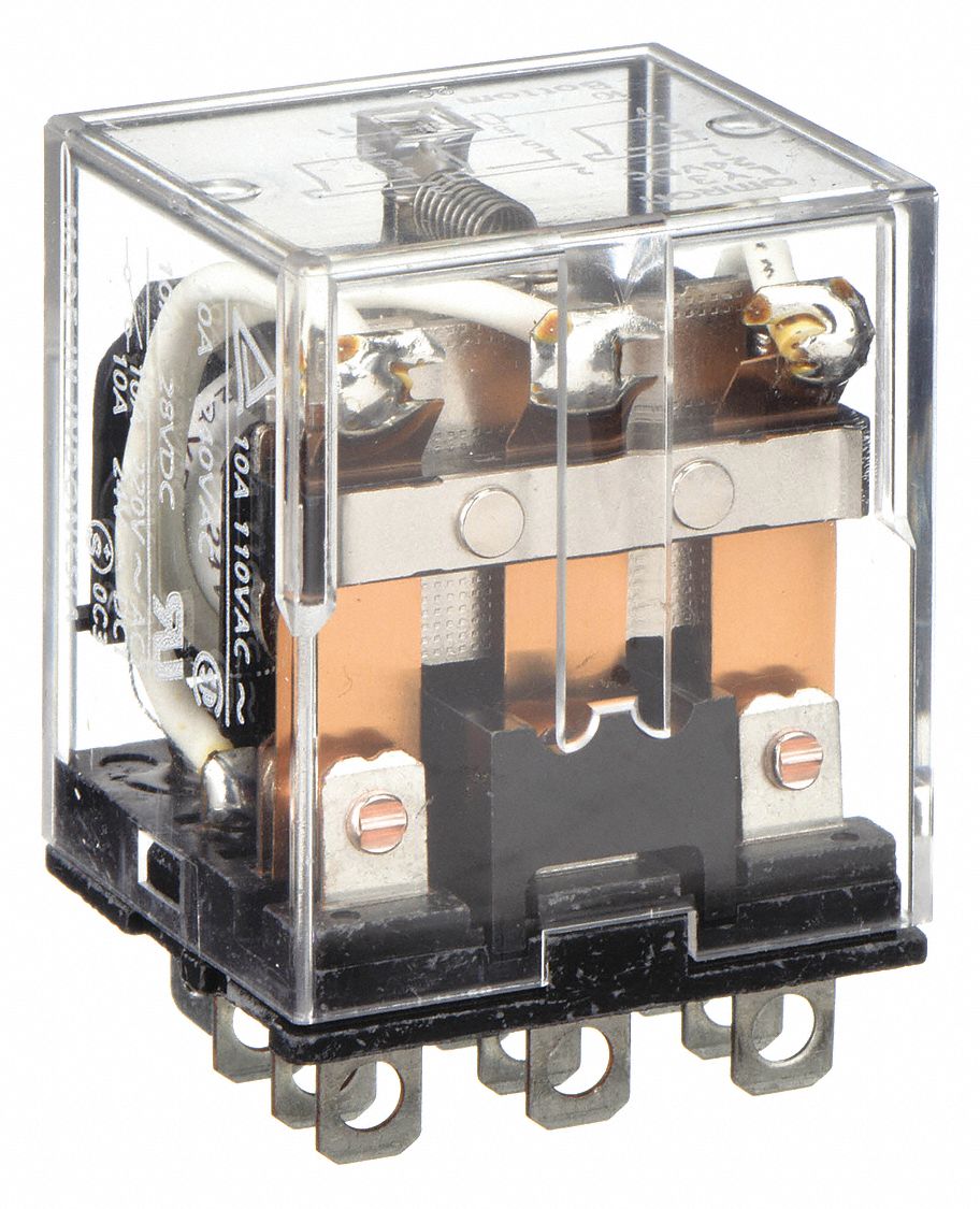 RELAIS, ALLIAGE D'ARGENT, 10 A, 24 V CC, ENFICHABLE, 11 GOUPILLES
