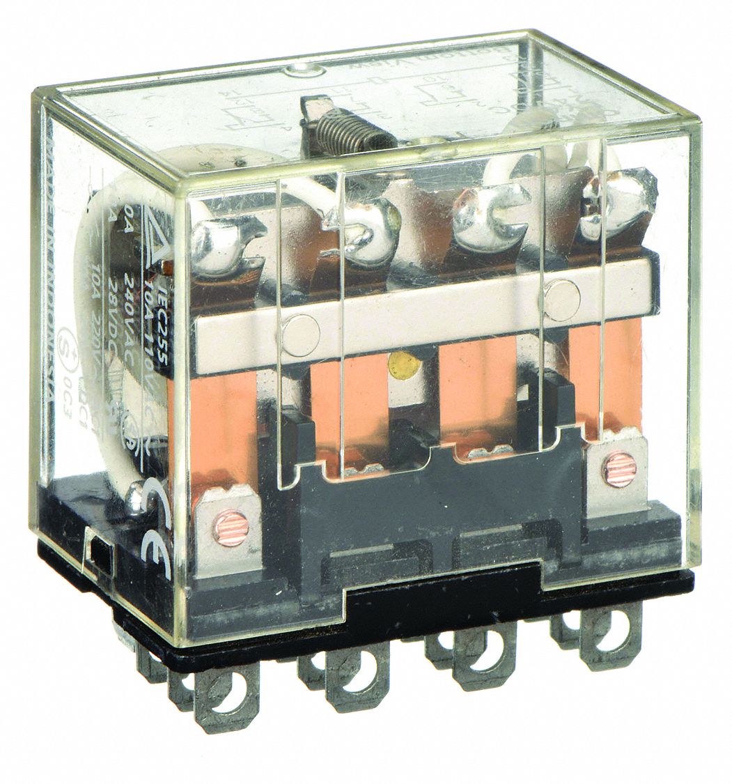 General Purpose Relay: Socket Mounted, 10 A Current Rating, 24V DC, 14 Pins/Terminals, 4PDT