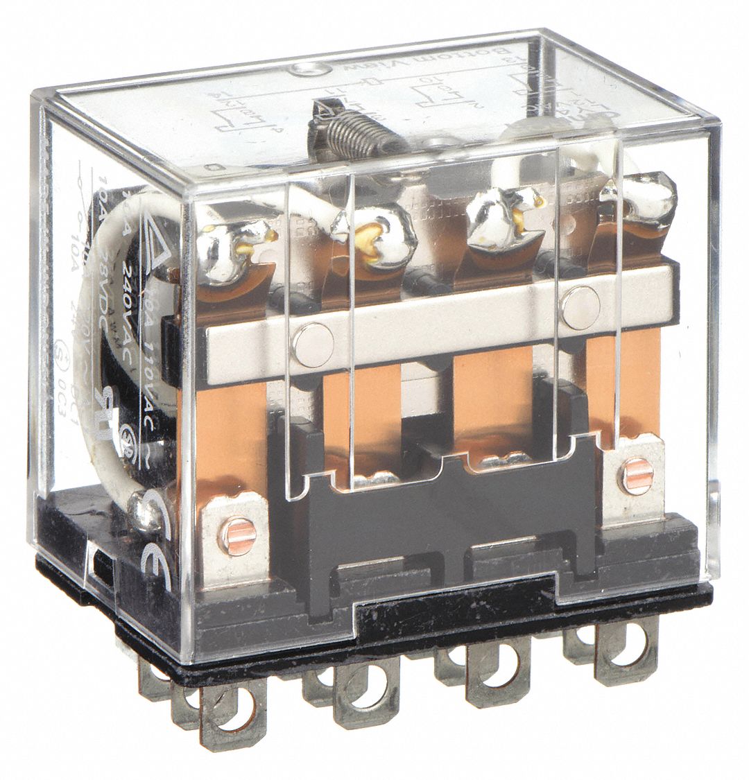 General Purpose Relay: Socket Mounted, 10 A Current Rating, 12V AC, 14 Pins/Terminals, 4PDT