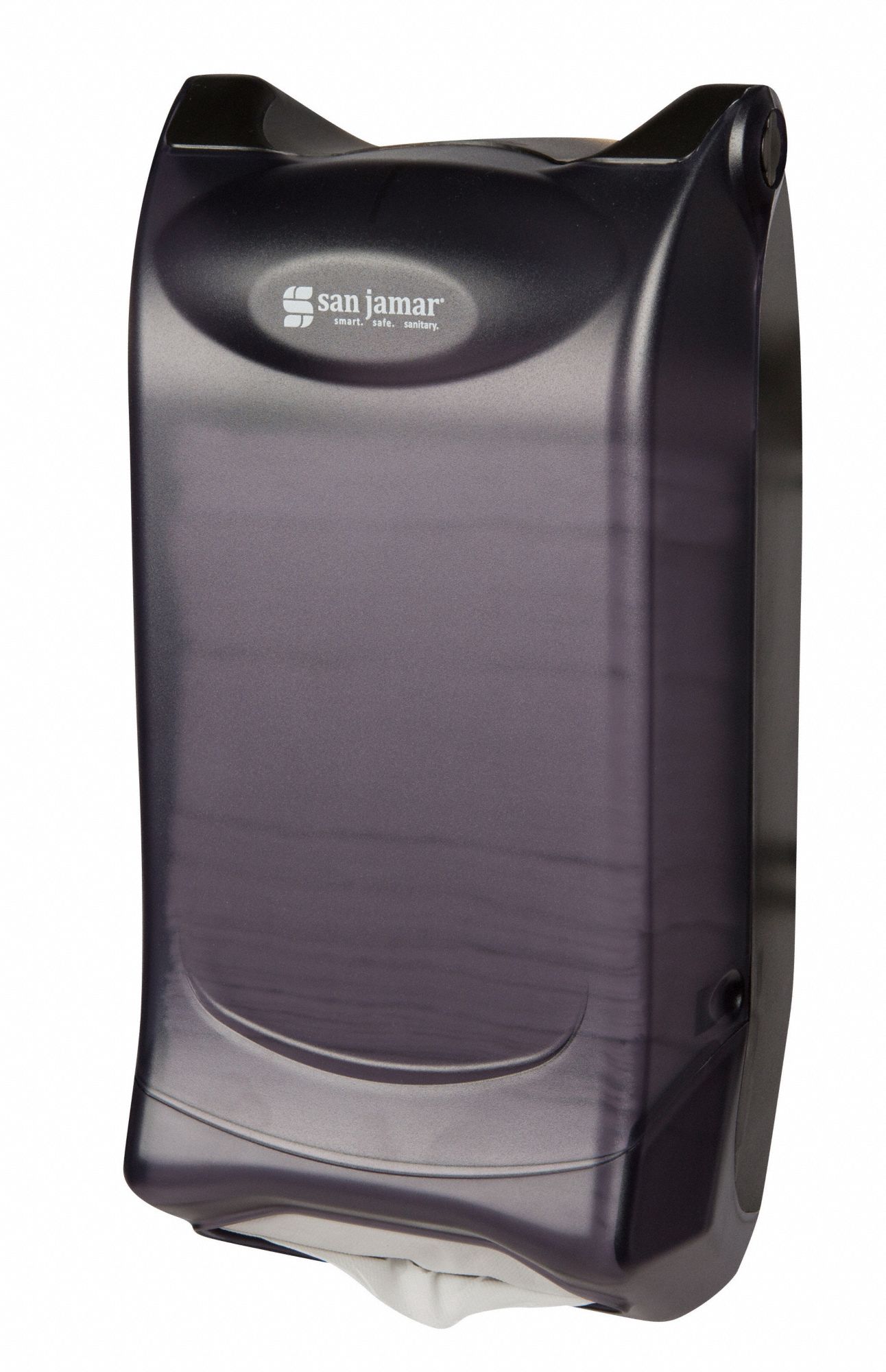 SAN JAMAR WallMount Full Fold Napkin Dispenser, 600 Capacity, Black 6CAD6H5005PTBK Grainger