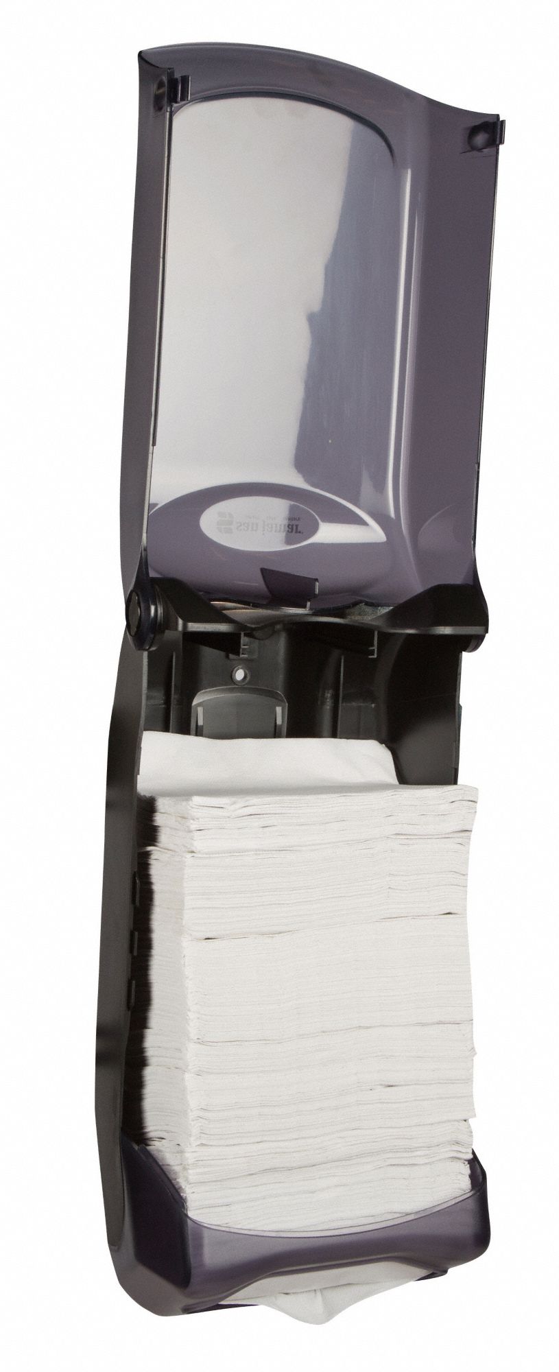 SAN JAMAR WallMount Full Fold Napkin Dispenser, 600 Capacity, Black 6CAD6H5005PTBK Grainger