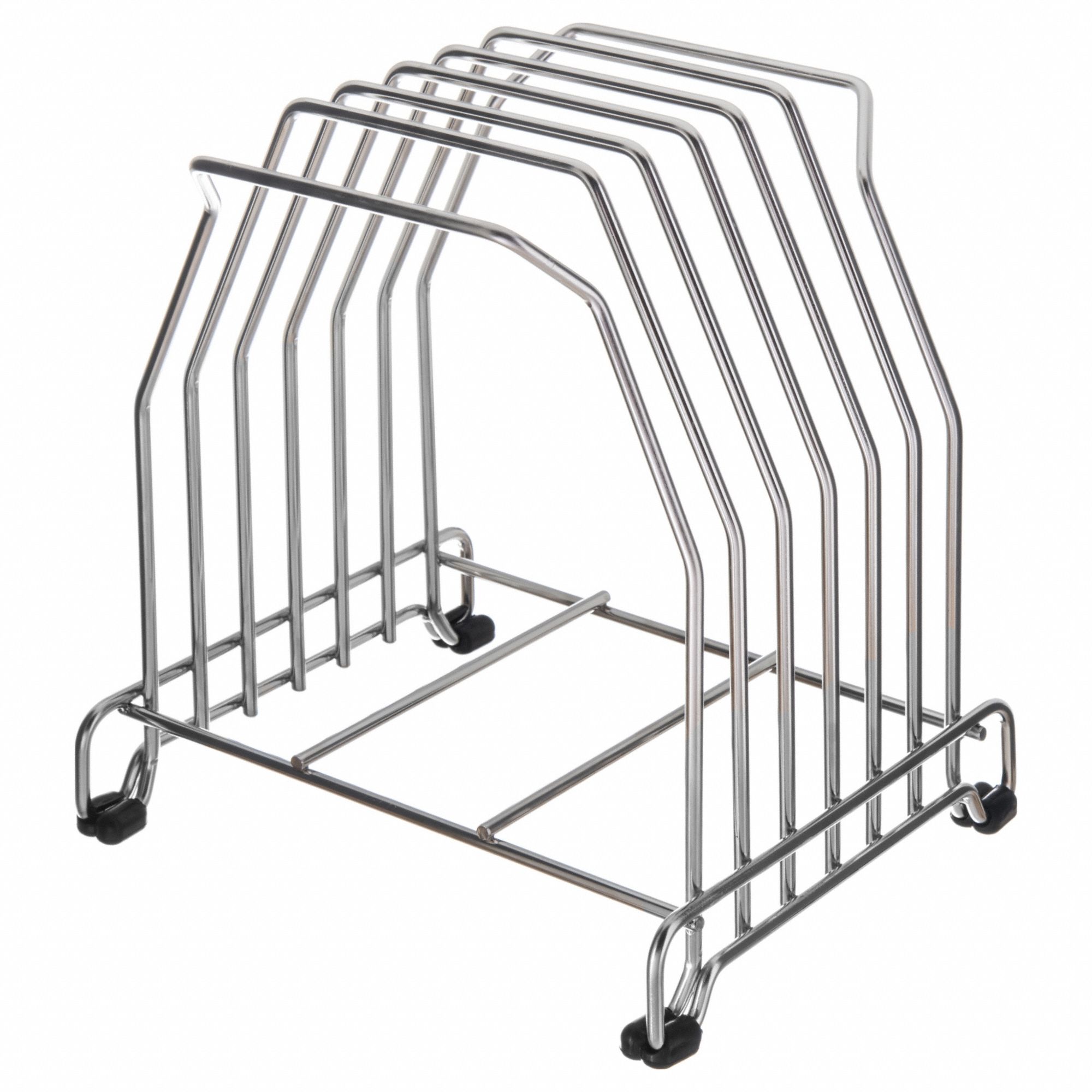 SAN JAMAR, 10 3/4 in Overall Lg, Silver, Cutting Board Rack - 6CAF7 ...