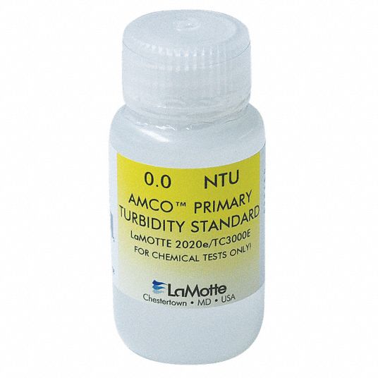 LAMOTTE Calibration Solution, Turbidity, 1 NTU Range, 60 mL Bottle 6CAR81453 Grainger