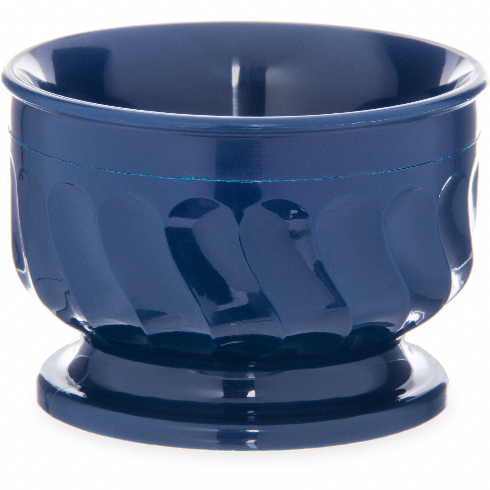 Pedestal Based Bowl: Turnbury, Polypropylene, 5 oz Capacity, Dark Blue, 3 1/2 in Dia