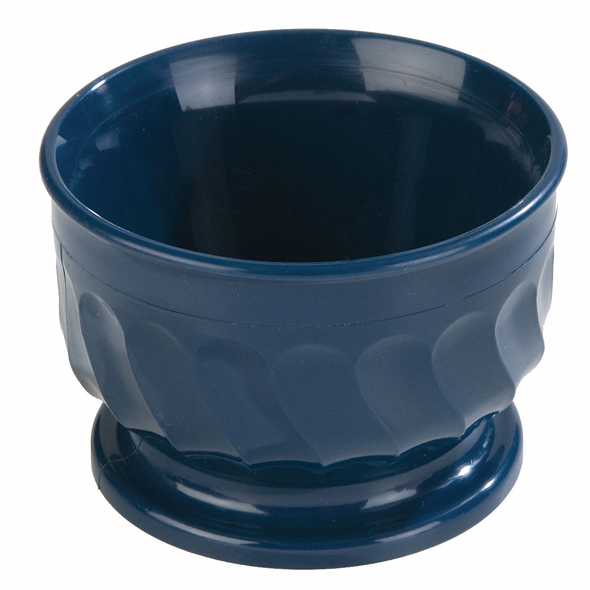 Pedestal Based Bowl: Turnbury, Polypropylene, 5 oz Capacity, Dark Blue, 3 1/2 in Dia