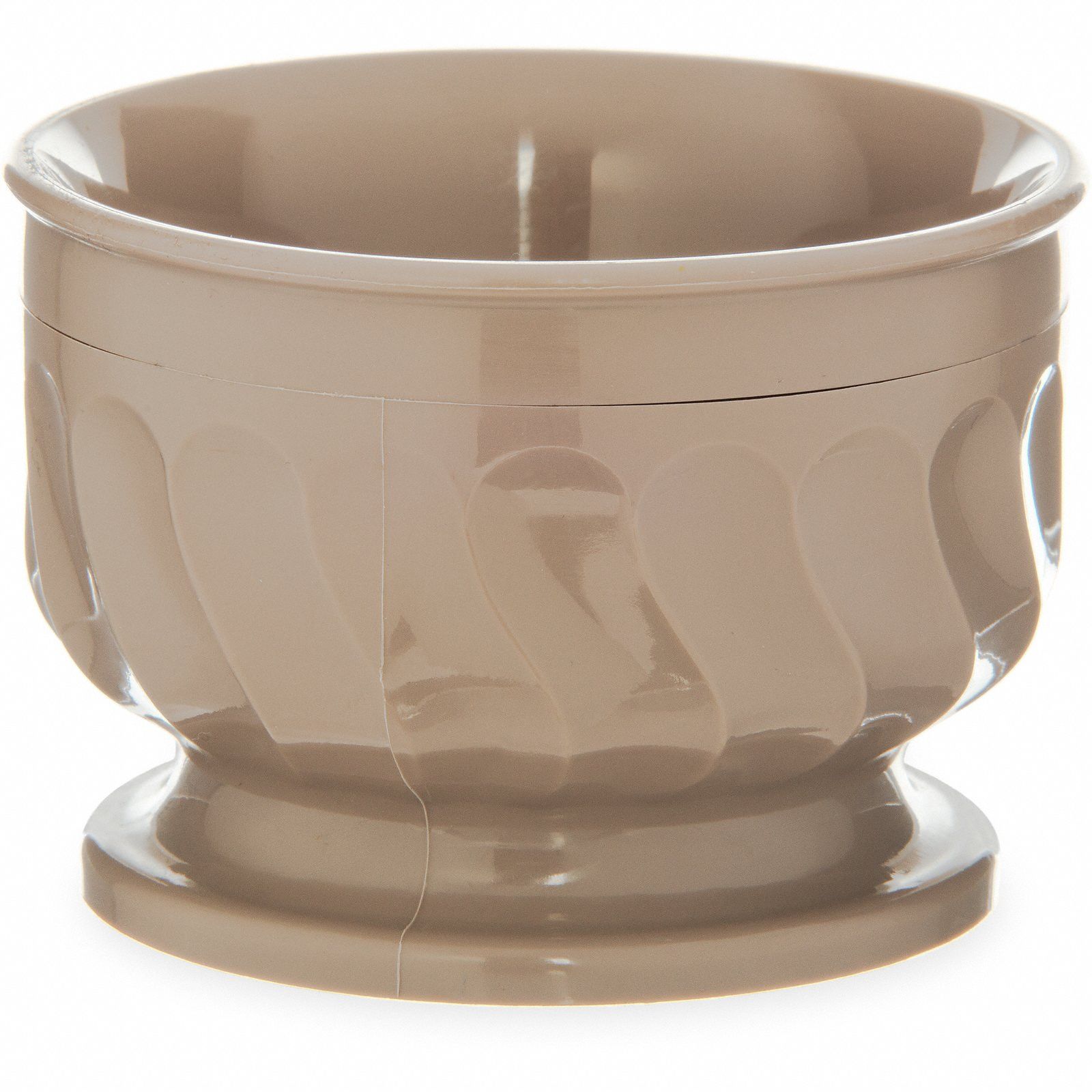 Pedestal Based Bowl: Turnbury, Polypropylene, 5 oz Capacity, Latte, 3 1/2 in Dia