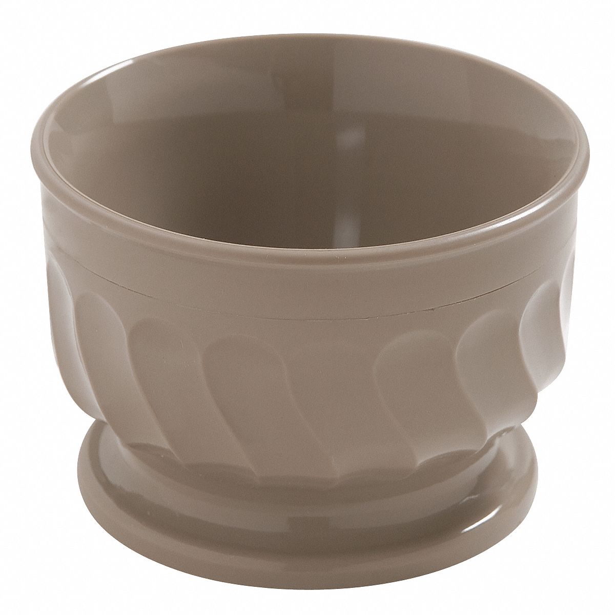 Pedestal Based Bowl: Turnbury, Polypropylene, 5 oz Capacity, Latte, 3 1/2 in Dia