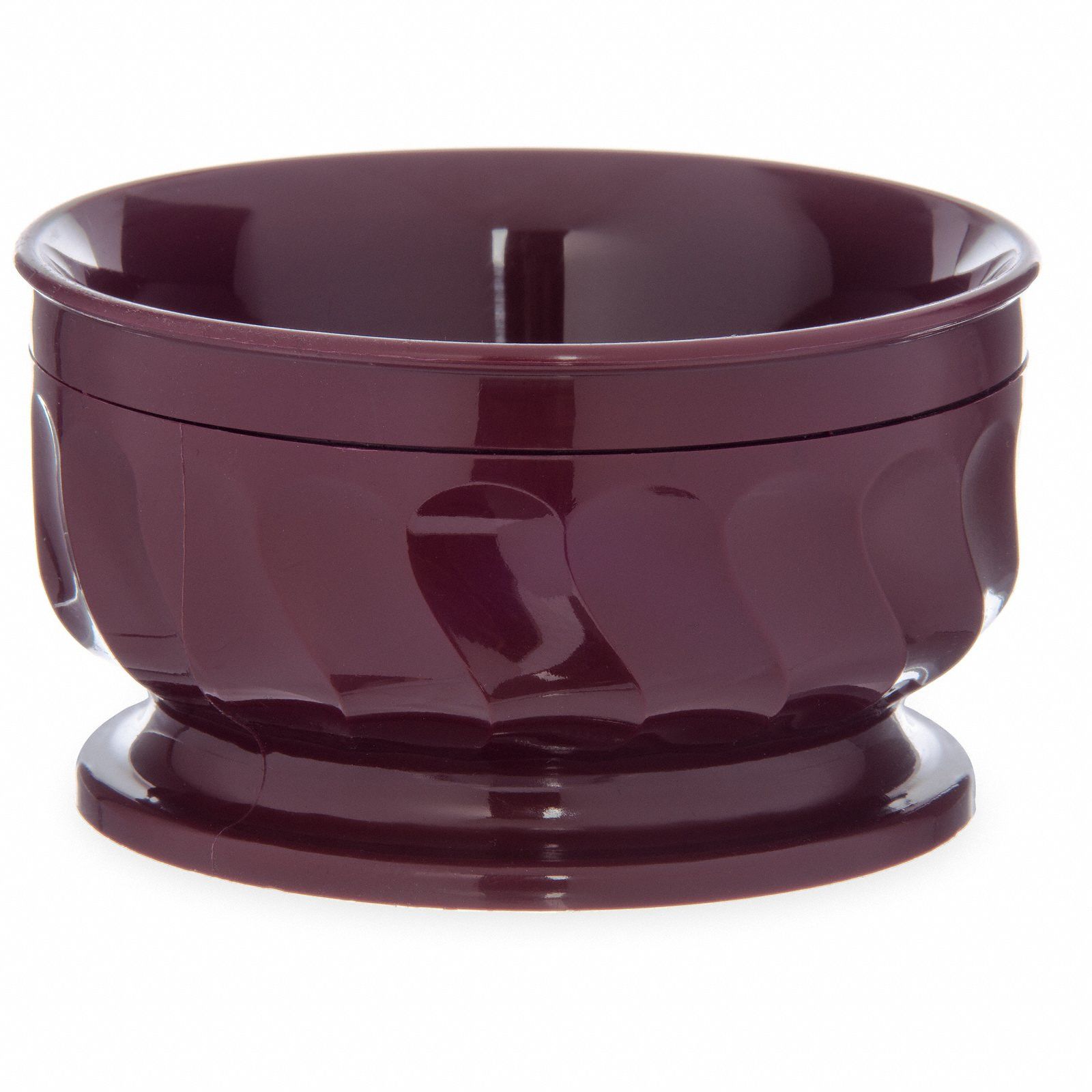Pedestal Based Bowl: Turnbury, Polypropylene, 9 oz Capacity, Cranberry, 4 3/8 in Dia