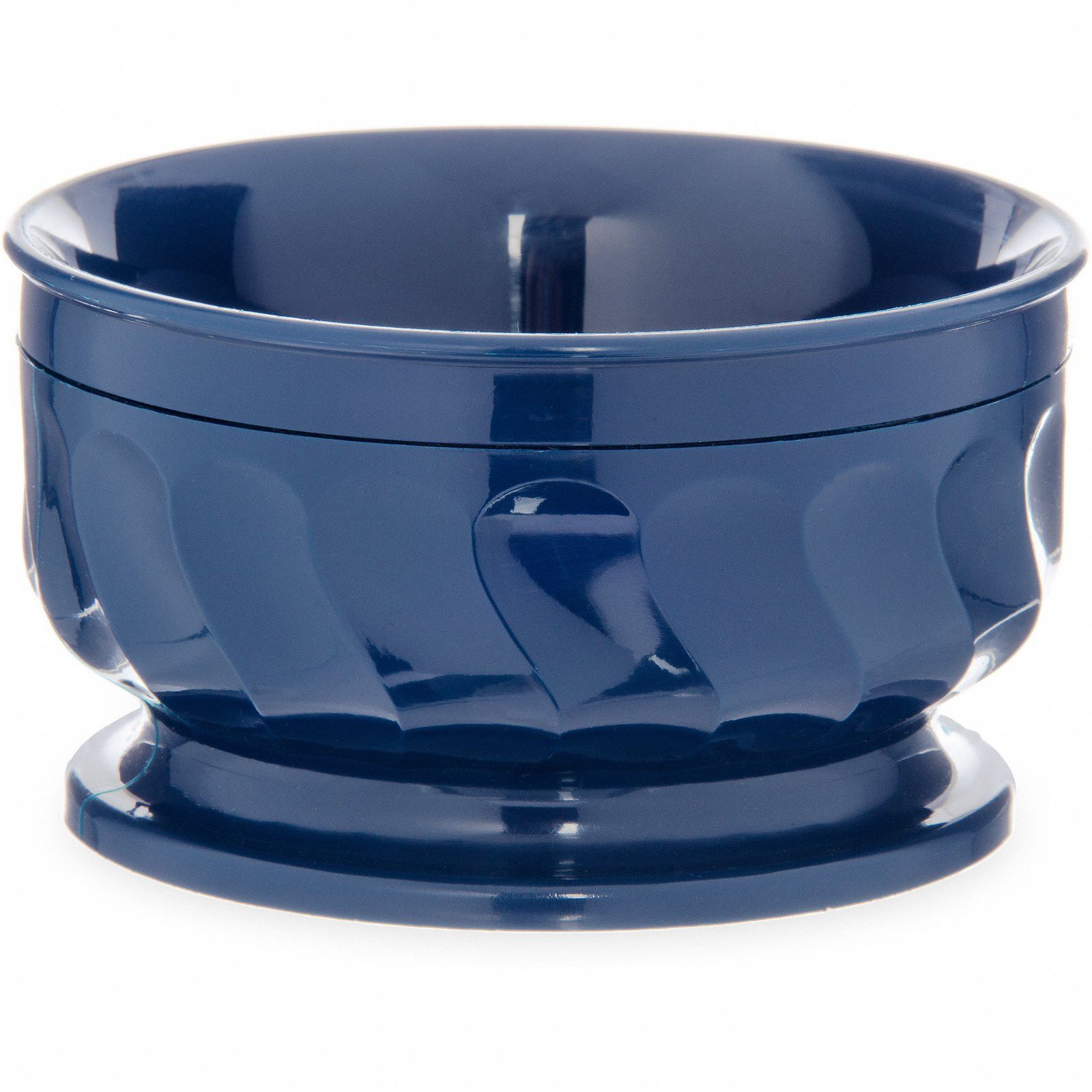 Pedestal Based Bowl: Turnbury, Polypropylene, 9 oz Capacity, Dark Blue, 4 3/8 in Dia