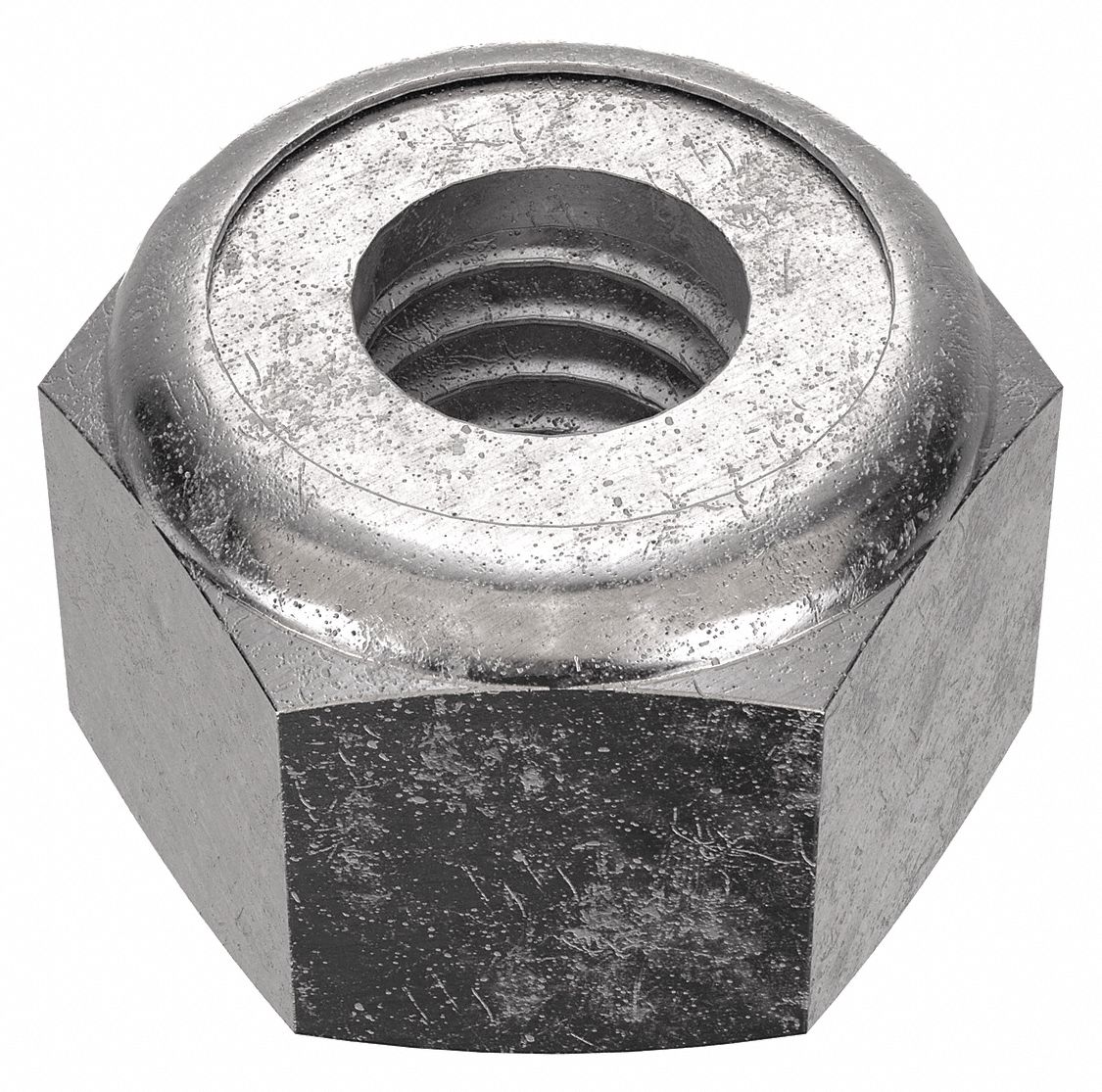 Lock Nut: Nylon Insert, M3-0.50 Thread Size, Stainless Steel, 316, Plain, 5  1/2 mm Hex Wd, 50 PK