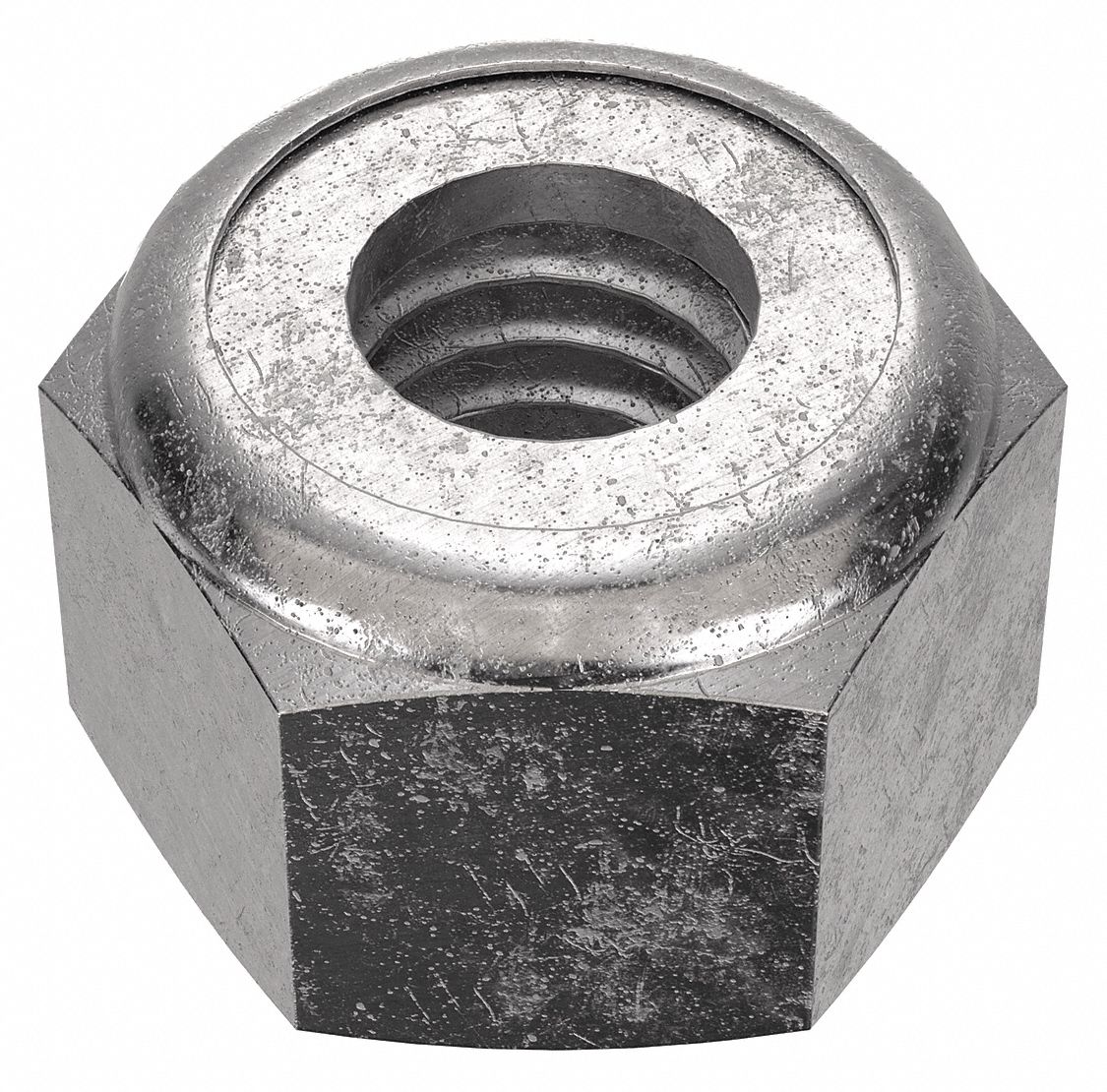 Lock Nut: Nylon Insert, Std Hex, M4x0.70 Thread Size, Stainless Steel, 316, Plain, 50 PK
