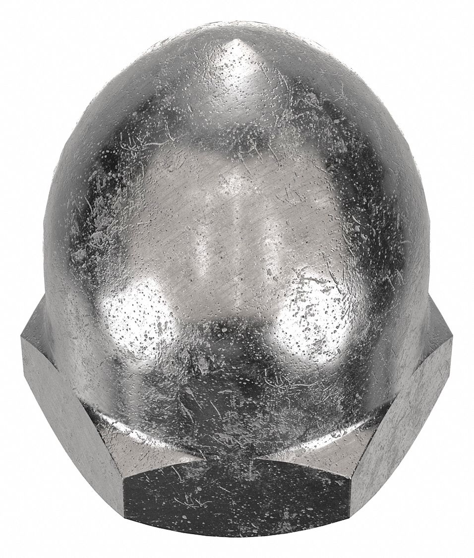 ÉCROU À CAPUCHON,M5-0,80,UNI,INOX 18-8,10MM H,25PQ