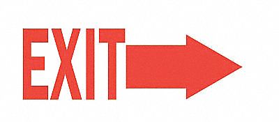 Exit Sign, Exit, 7"x10"