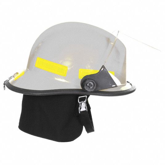 FIRE-DEX White Fire Helmet, Shell Material: Fiberglass, 6 pt Ratchet ...