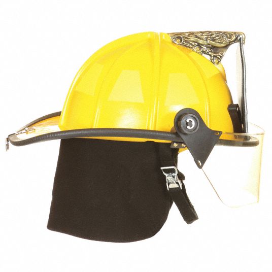 FIRE-DEX Fire Helmet: One Size Fits Most Fits Hat Size, Yellow ...